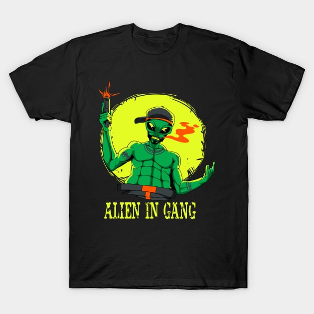 Alien gangster T-Shirt by Alien Version